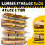 Lumber Storage Rack Folding Wood Storage Racks Wall-Mounted Metal Racks