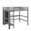 Lit mezzanine double avec tablettes multifonctionnelles et bureau sous le lit-1280697297