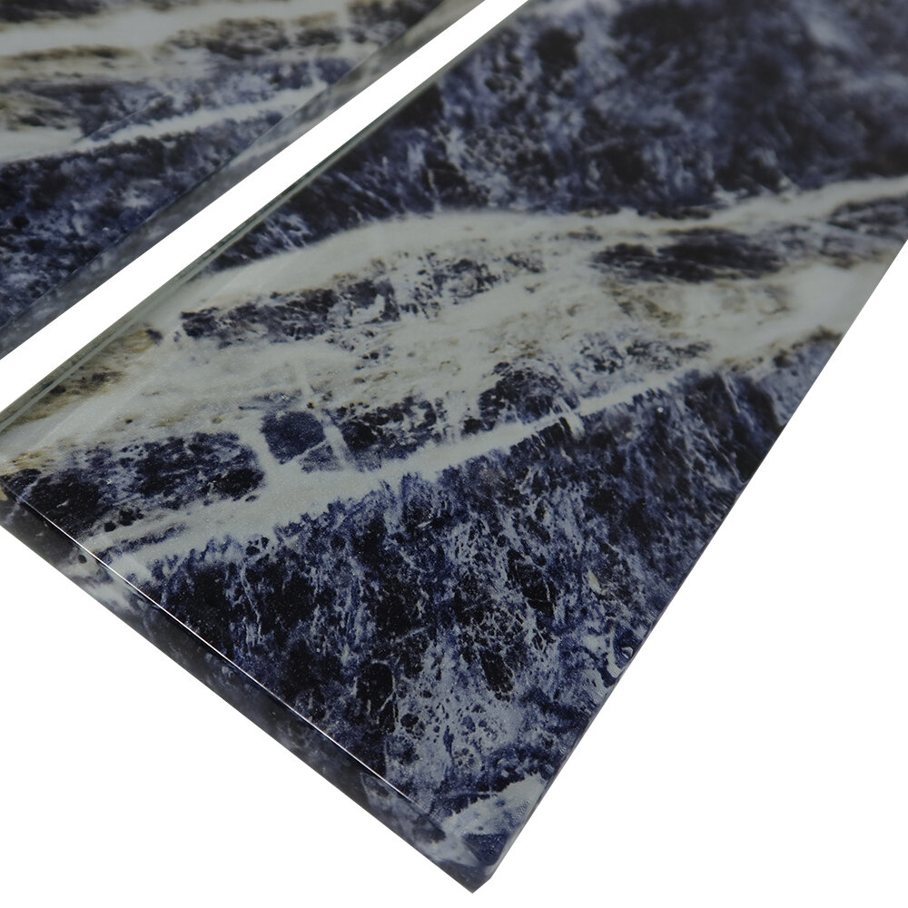 BLEUM CADE 2 PCS Kitchen Rugs and Mats Black Marble Kitchen Mats