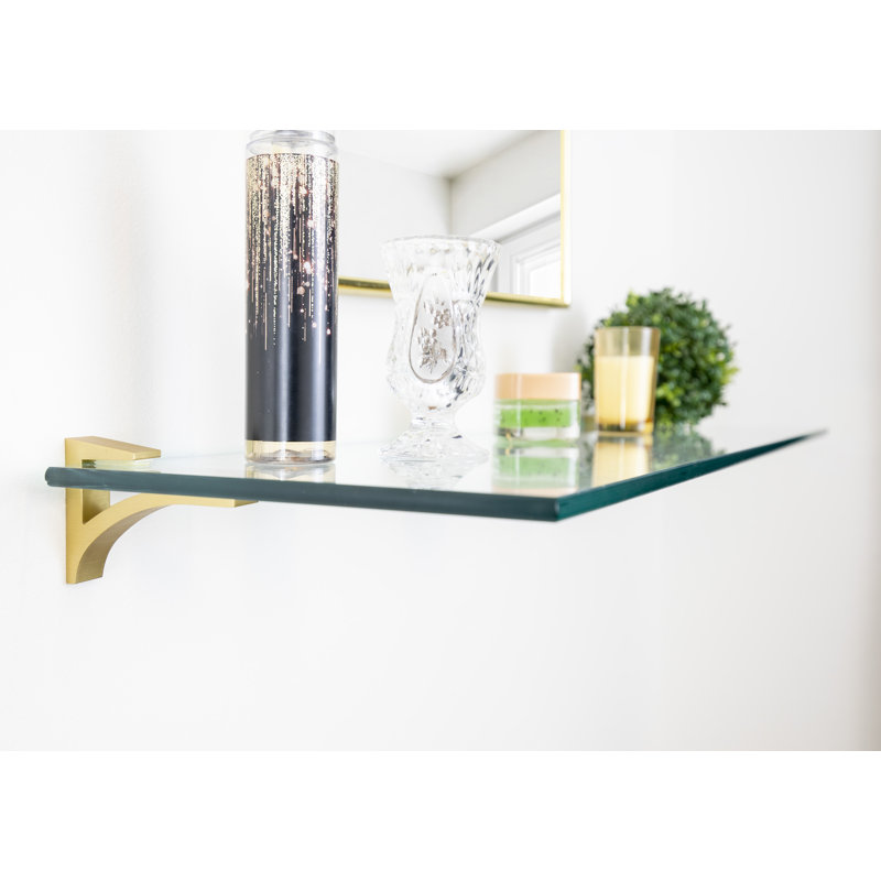 Electra Floating Shelf, Brass, 2.86" H x 36" W x 10.5" D