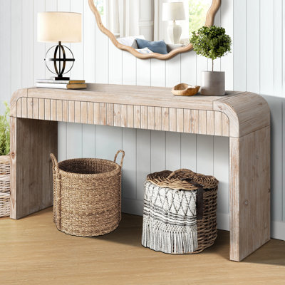 Table de salon, 59 po avec tiroirs cachés, installation facile pour la salle à manger, le couloir et l'entrée (console en bois de style rétro American Farm, couloir d'installation,
