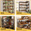 5 Tiers Changeable Corner Bookcase, Plant Shelf With Grow Light