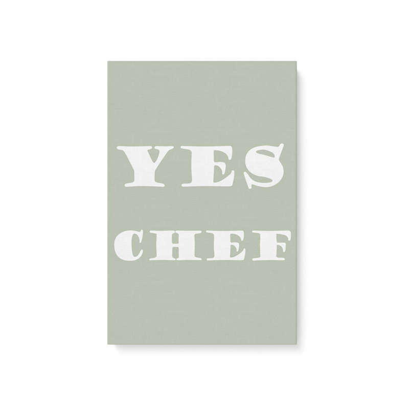 Yes Chef II Wrapped Canvas, 18" H x 12" W