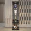Marialyce 4-Tier Glass Display Cabinet with LED Lighting, Lockable Single Door Curio Cabinet with Key, Mirror Back Display Case for Collectibles, Figures, Books and Decor-757739672