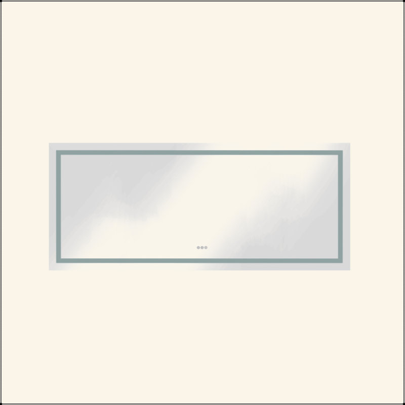 Miroir de salle de bain DEL, 72 po x 30 po