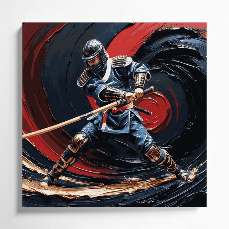 Art mural sur toile Sports Kendo, H 12 po x l 12 po