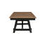 Table de salle à manger extensible 5 pièces de style maison de campagne transitionnelle, bois massif, finition gris anthracite blé, chaises rembourrées, 2 tiroirs de 14 po, 6 places assises pour la conception en bois, avec des feuilles autoportantes, espace-265130747