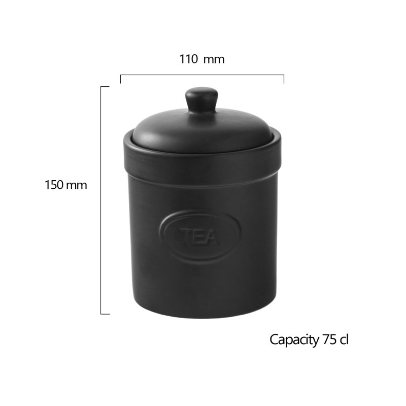Tea Canister, Black