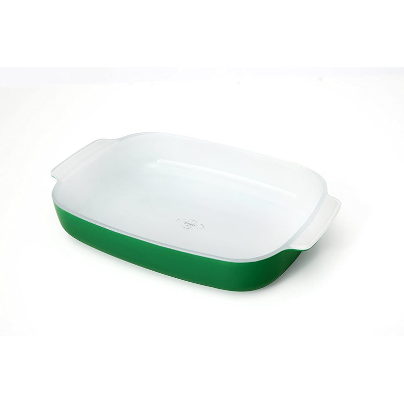 Batterie de cuisine Smart Glass, plat de cuisson de 2,6 pintes, rouge de Changhaï, Vert