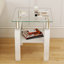 Ensemble de 2 tables basses gigognes avec plateau en verre-219329320-219329323
