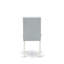 L'ensemble 9 pièces comprend une table rectangulaire en ciment et 8 chaises rembourrées en lin bleu bébé avec dossier haut - Lin brossé blanc-2054196294-2120022520-2054196295