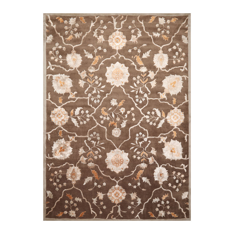 Dones Silk Oriental Indoor Rug