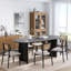 Oval Wood Dining Table with 2 Legs-1611329678-1611329672