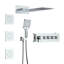 Ensemble de robinet de douche mural Bellver pour salle de bain, eau de massage mural, douche de pluie en acier inoxydable chromé
