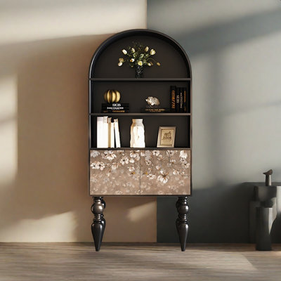 Multi-functional bookcase with flower pattern