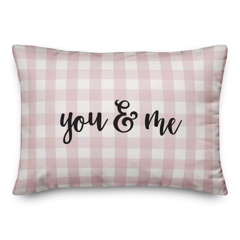  Coussin You & Me, Noir / Rose