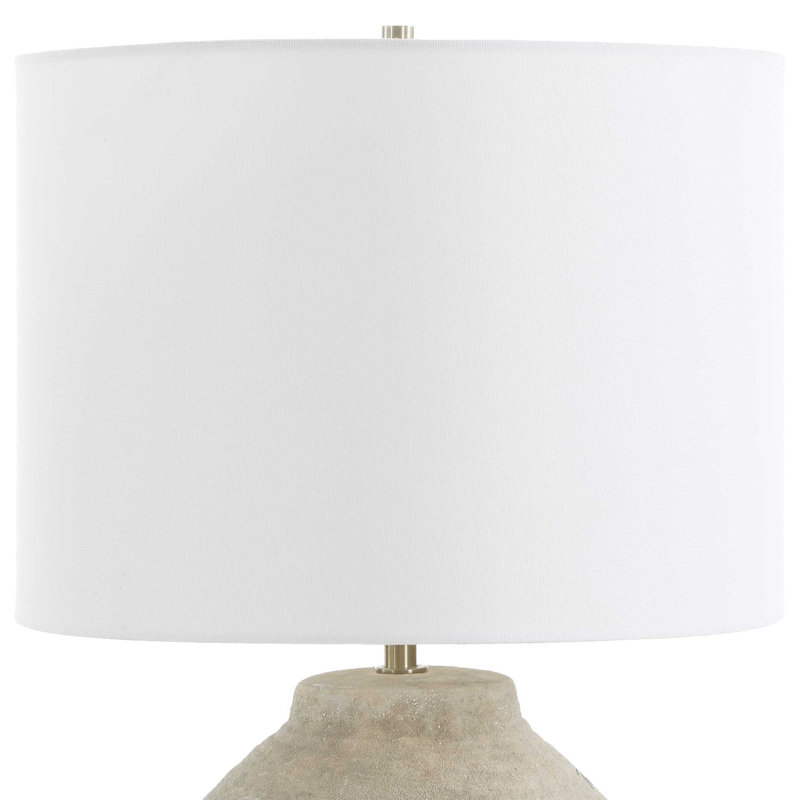 Jolia Textured Ceramic Table Lamp, Green