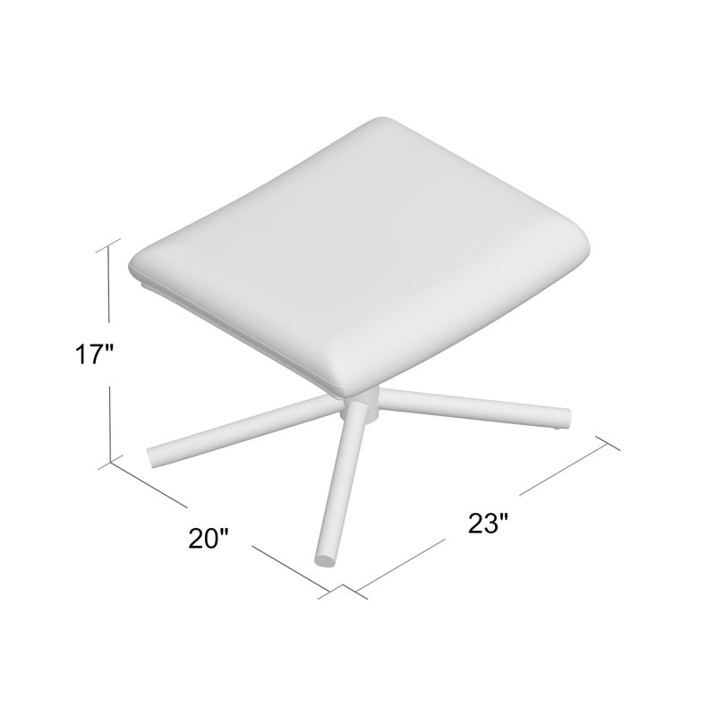 Lock Ottoman, Gabro Gray Wool Blend