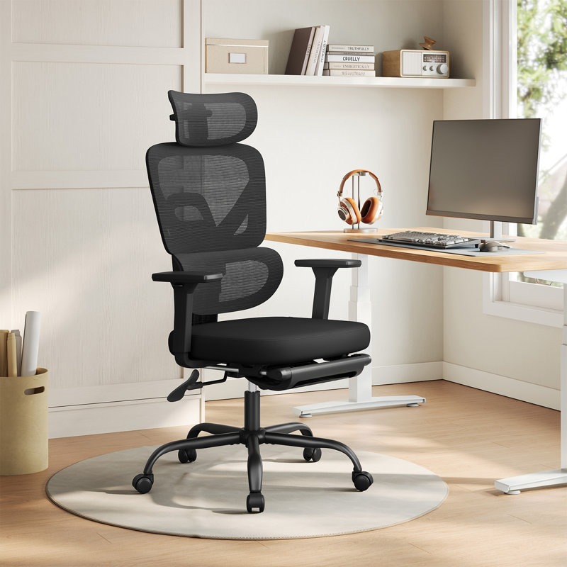 Foam Padding Office Chair, Black