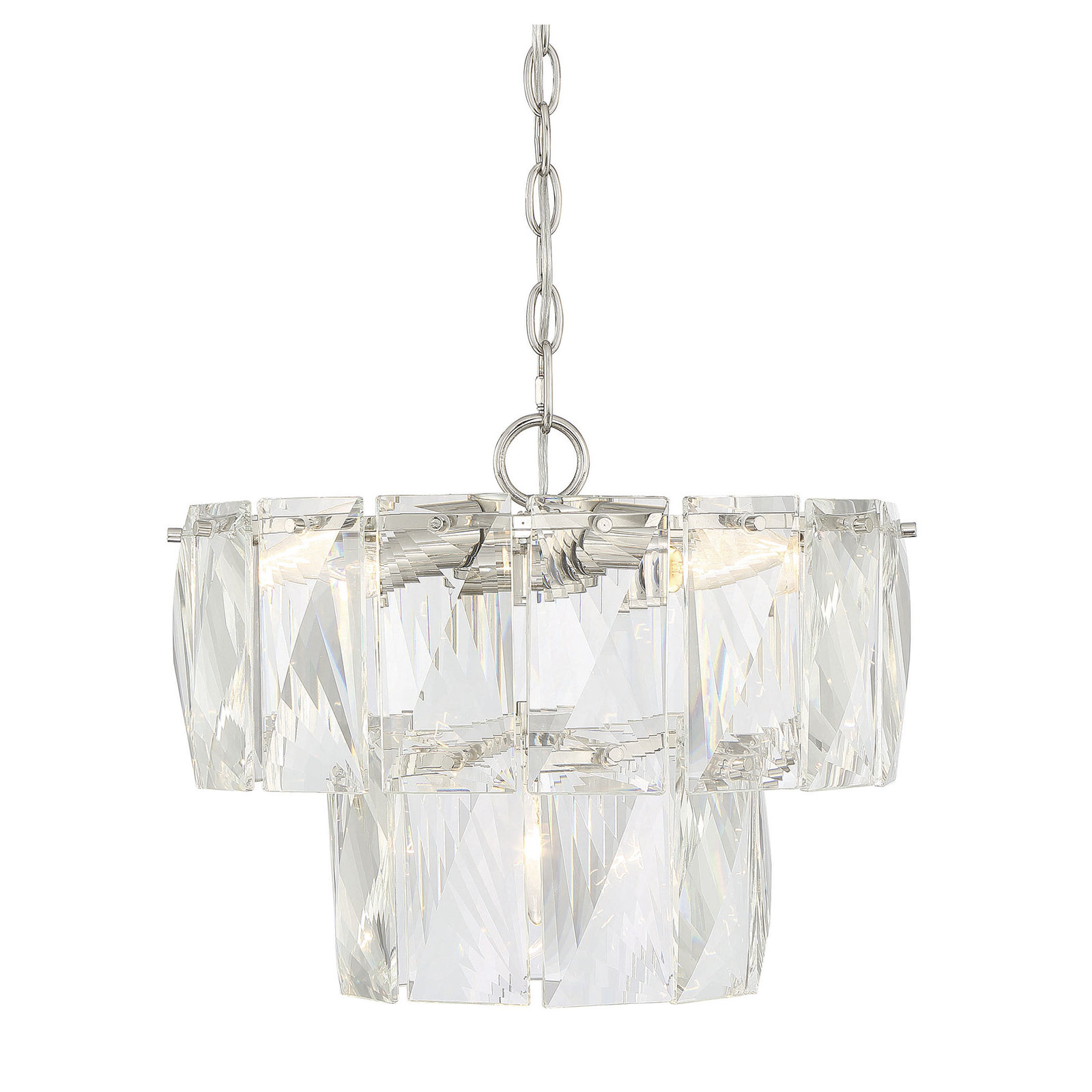 4 - Light Metal Dimmable Geometric Chandelier