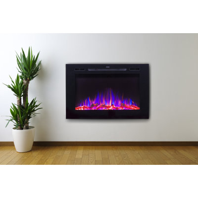 Forte Recessed or Wall Mounted Electric Fireplace