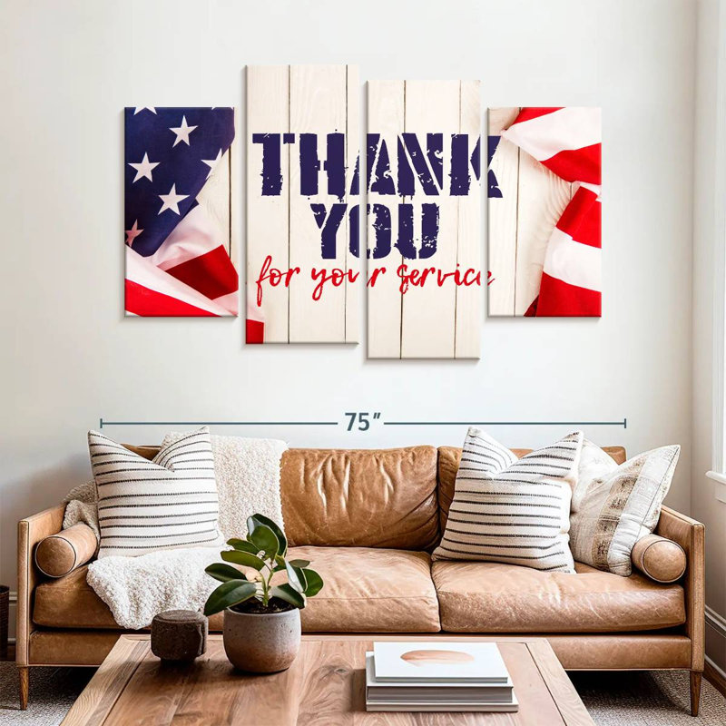 Lelend Thank You Servicemen, H 42 po x l 68 po