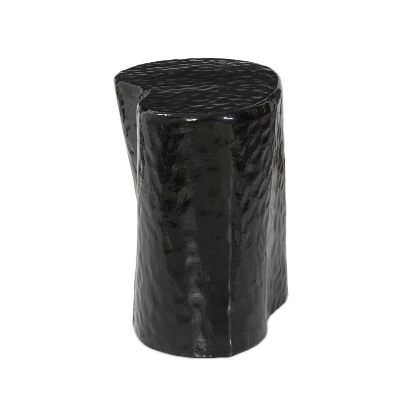 Dulcie End Table-Glossy Black Cast Aluminum