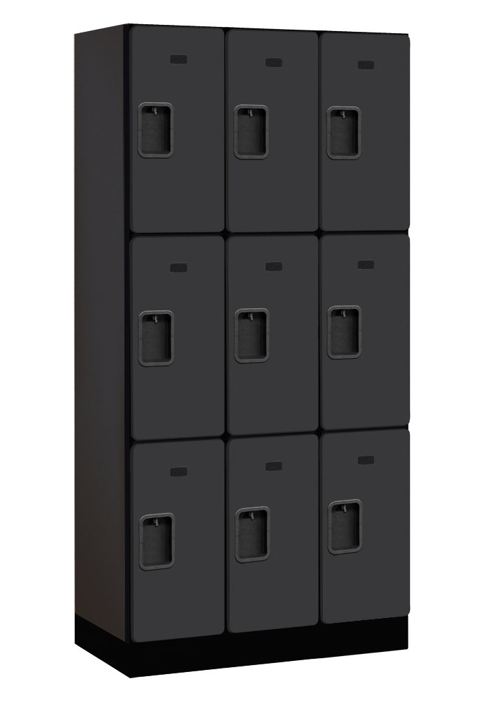 Manufactured Wood 3 - Tier 36'' Gym Locker with Dial / Combination Salsbury Industries 