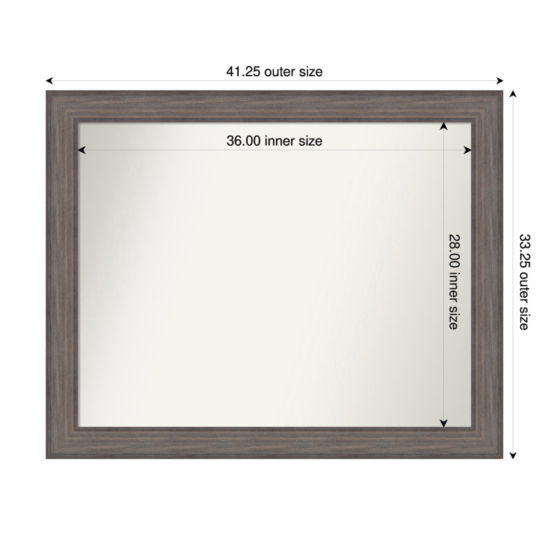 Miroir Hannaley, Rectangle, 33,25 po x 41,25 po
