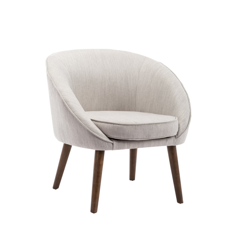 Upholstered Barrel Chair, Natural