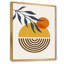 Botanical Minimalist Leaf with Abstract Shapes IV - Photographie à cadre flottant sur toile-59542008-59542009
