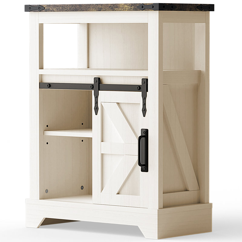 Armoire d'appoint de 23,6 po de largeur, Crème / blanc