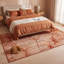 Tapis Ashcroft moderne à l'aquarelle abstraite orange, rouge et crème, lavable en machine, antidérapant, à poils courts, pour intérieur et extérieur, adapté aux animaux domestiques, idéal pour le salon, la chambre, la salle à manger, l'entrée, le corridor ou le bureau.-1842176741