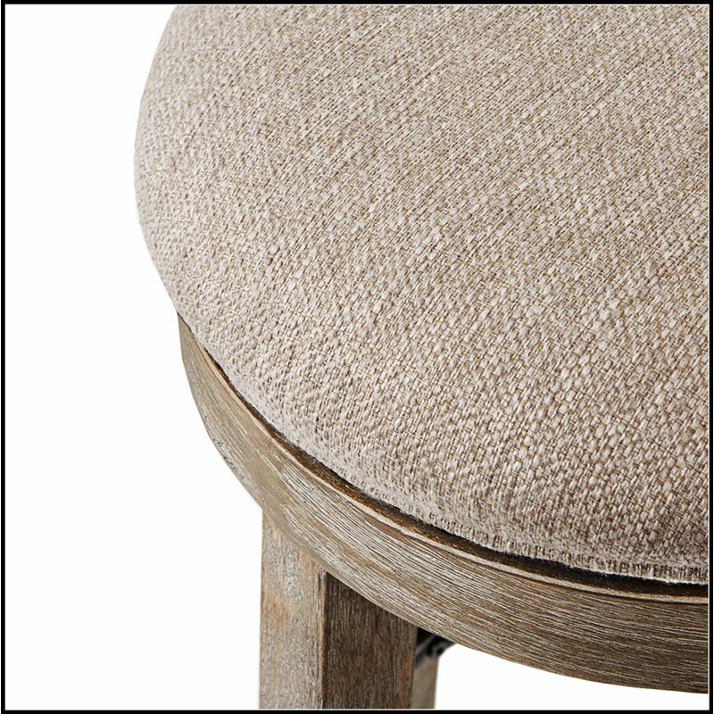 Tabouret de comptoir pivotant à hauteur réglable avec revêtement texturé, parfait pour les cuisines et les bars modernes