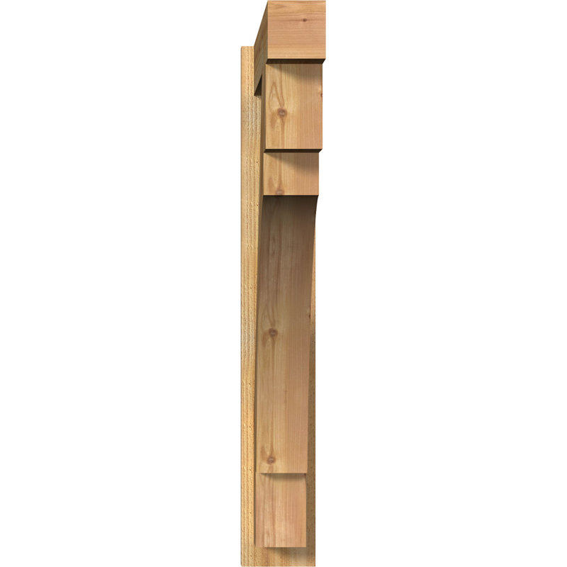Persienne en bois Merced Block Rustic Timber, Cèdre rouge de l'Ouest l 5 1/2 po (lisse), P 34 po x H 42 po