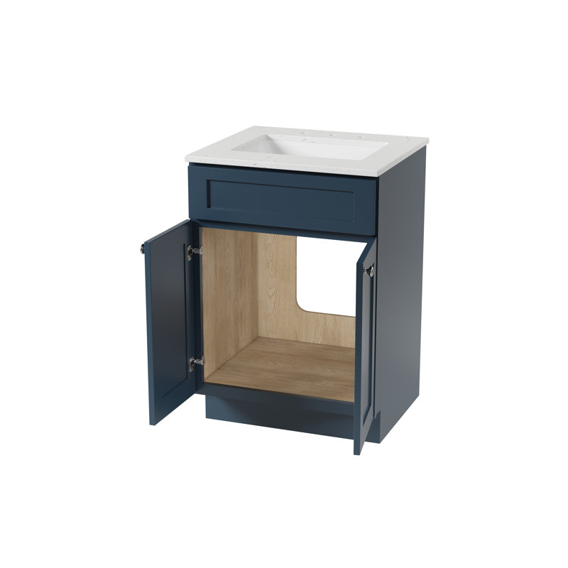 Ensemble de meuble-lavabo simple 24 po Chrisna, Bleu