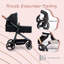 Poussette convertible pour bébé, poussette réversible 3 en 1 pour nouveau-né-101121898