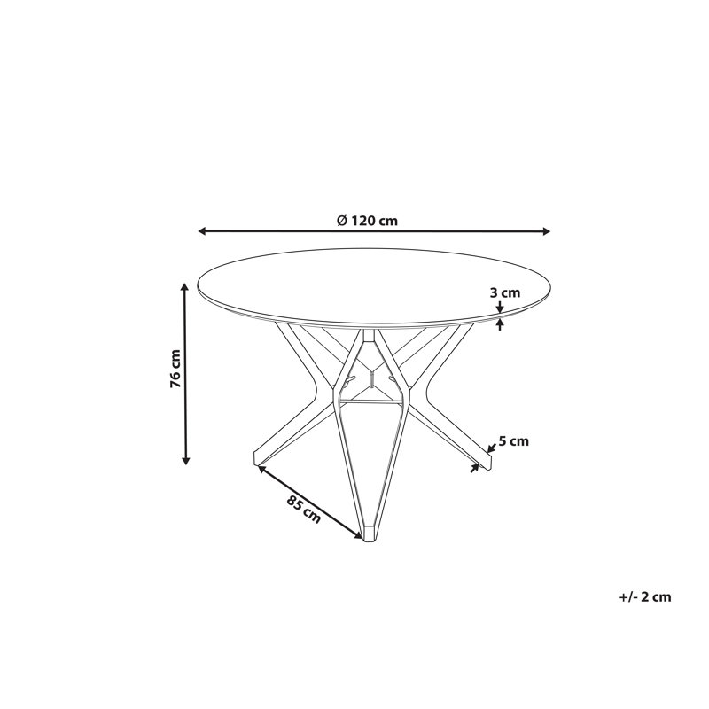 Sarber Round Metal Base Dining Table