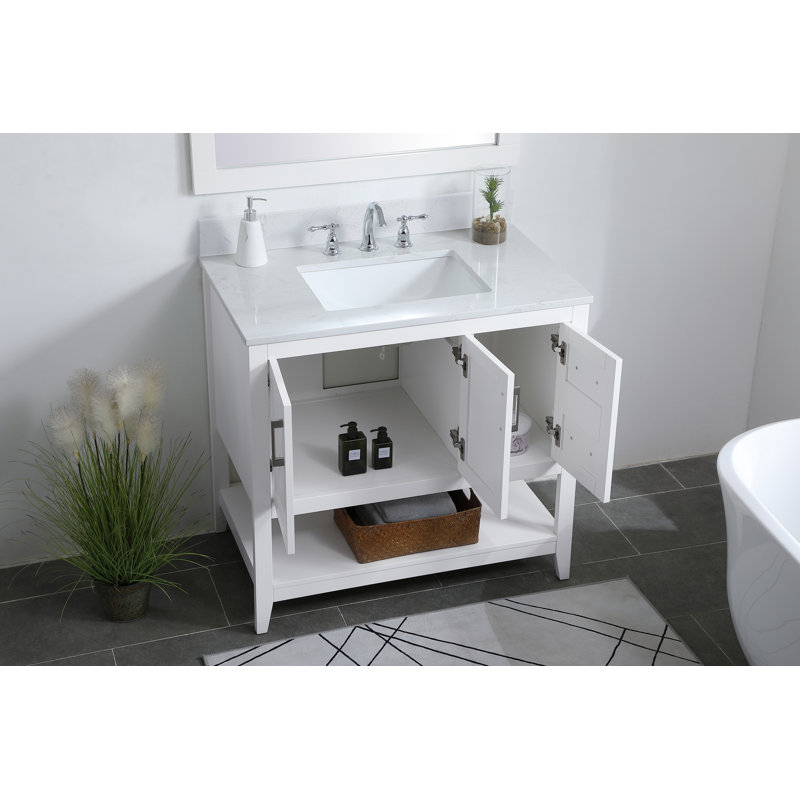 Ensemble de meuble-lavabo simple 36 po Scottsbluff, Blanc