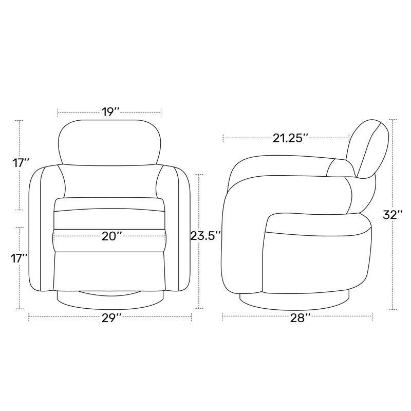 29" Wide Bayville Swivel Chair (Set Of 2), Cream Polyester