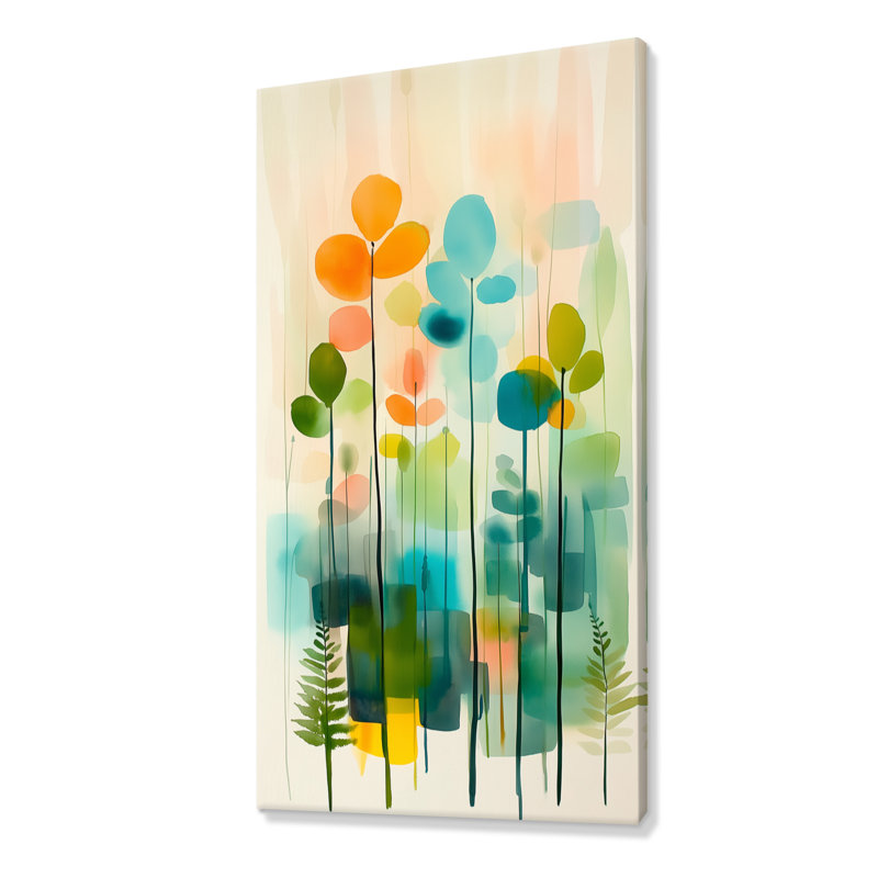 «Green Blue Azriel II», reproduction d'art encadrée sur toile Nature, H 20 po x l 12 po, Toile tendue
