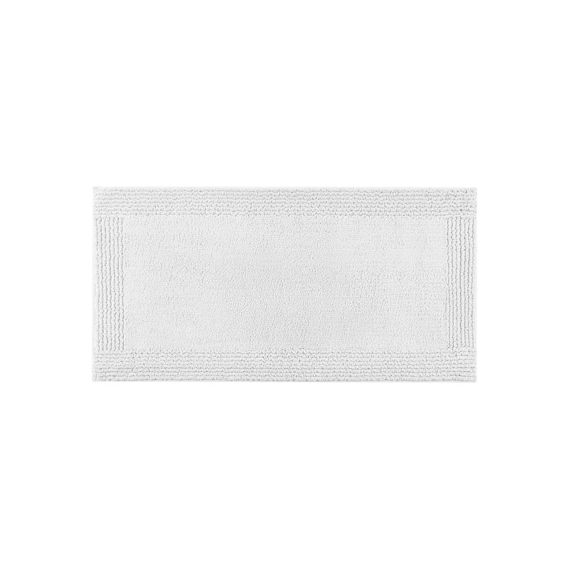 Gray 24X60" 100% Cotton Reversible 3000 Gsm Bath Rug - Superior , Machine Washable, Long Term Care For Comfort And Elegance, Medium Pile 0.5", Lasting