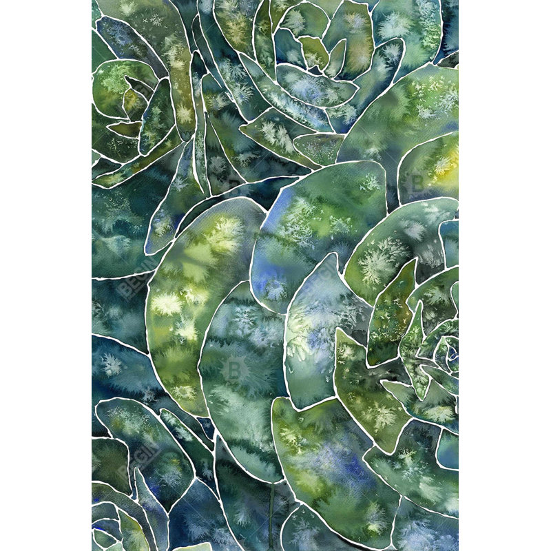 «Abstract Succulents» sur toile