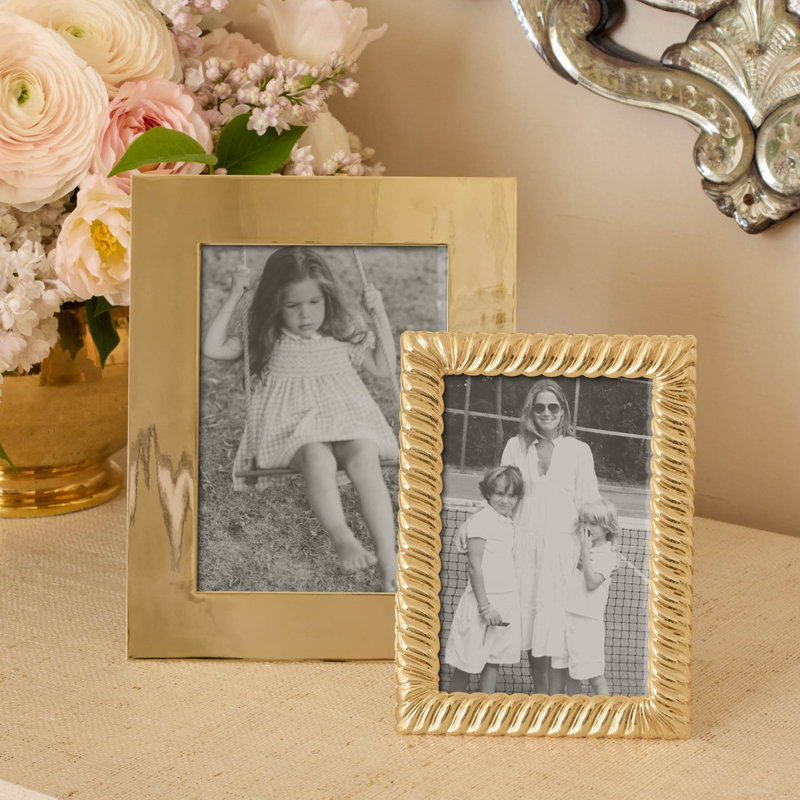 Loretta Gold Metal Picture Frame, 4" W x 6" H