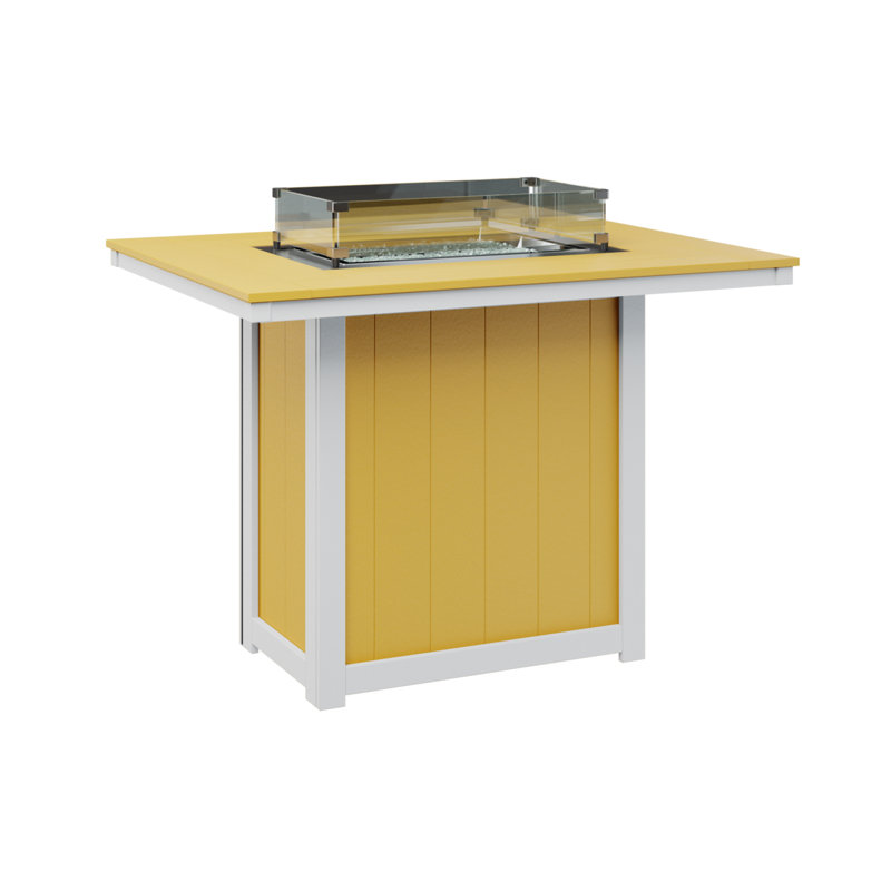 Foyer de table rectangulaire 54 po Berlin Gardens Donoma, Jaune soleil levant, H 38,87 po x l 53,87 po x P 41,37 po
