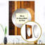 Bronze brillant Symetry III - formes abstraites, miroir mural, miroir beige, impression sur métal-282847386
