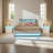 3-Piece Bedroom Set ,Upholstered Platform Bed With A Hydraulic Storage System , LED ,USB Charging And 2 LED Nightstand-1317365391-1334221755