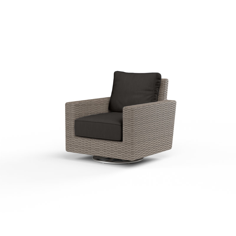 Coronado Outdoor Swivel Lounge Chair, Spectrum Carbon Sunbrella®