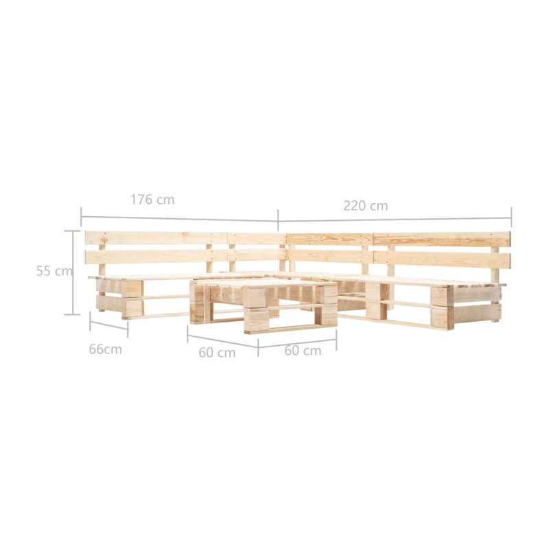 Armaghan Solid Wood 4 - Person Seating Group, Wood