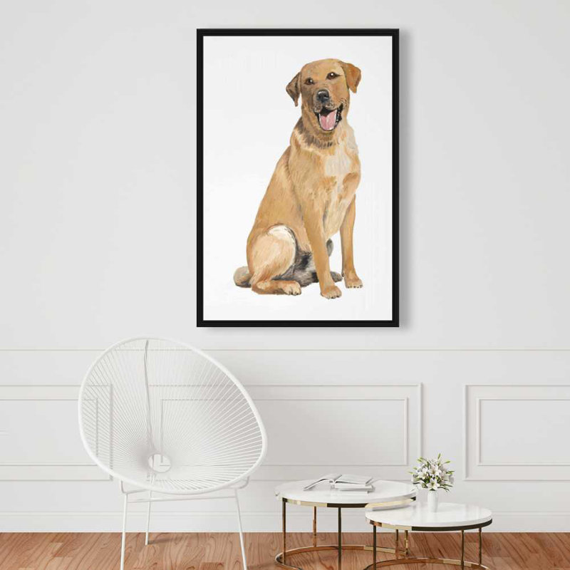 Toile encadrée beige Labrador Retriever